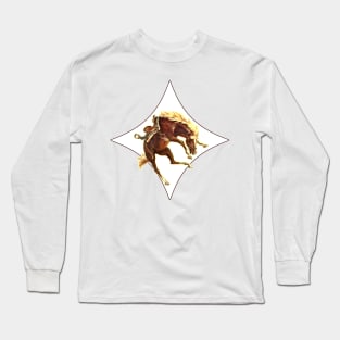 prancing horse with leather cell Long Sleeve T-Shirt